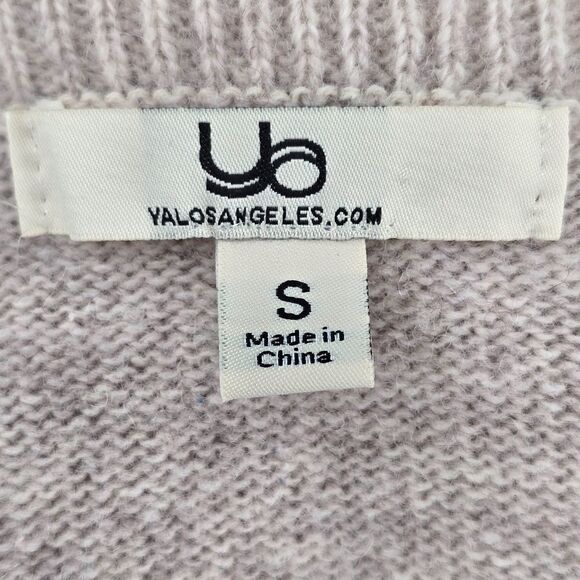 Ya Los Angeles Wool Blend Sweater Dress Size S Tan Beige Cowl Neck - Picture 4 of 5